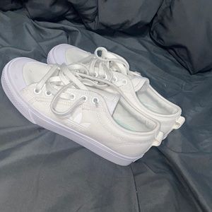all white adidas sneakers low top